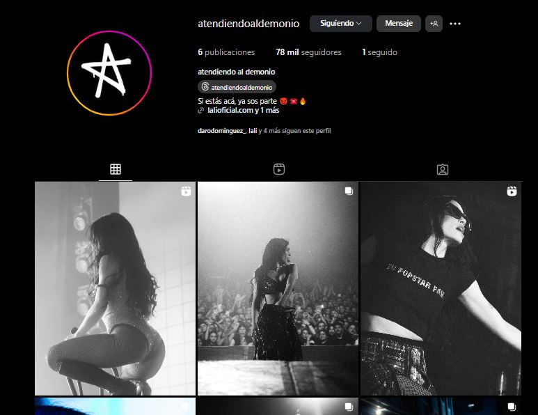 Instagram de la gira @atendiendoaldemonio